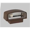 TEKHOME Applique lampada da muro parete in alluminio e vetro per esterno casa locali terrazza IP65 con attacco per lampadine E27 [lampadina esclusa] ES29 (MARRONE)