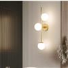 Partenopea Applique vintage in metallo e ampolla in PVC opaco eleganza retrò design classico con porta lampadine G9 per illuminare la parete di casa, bar, ristorante (3 sfere palle)