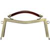 CYMMIYT Clic Clac per Borse Chiusura in Metallo Liscio concavo da 20,5 cm Cucito Telaio Frizione Fatto a Mano Fai-da-Te for Borse con Manici in Silicone Accessori for Borse(20.5CM Cinnamon)