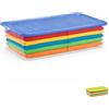 PALUPLUS Contenitore Portabiancheria, misura 60x40x17 cm e capacità 27 Lt, Box Trasparente con Coperchio, Organizer salvaspazio per Scarpe, Vestiti, Giocattoli -1125 (Blu)