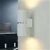 Licht-Erlebnisse Lampada da parete per interni Su giù H: 15 cm L: 5,5 cm piccolo stretto 2 luci bianco cromo GU10 luce indiretta da parete scala corridoio illuminazione soggiorno