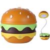 Generico Hamburger Night Light - Piccola Lampada Da Tavolo A LED Pieghevole Con Batteria Ricaricabile | Adorabile Luce Da Comodino Per Lettura, Sessioni Di Studio, Scrivania Del Dormitorio, Comodino, Camera Da