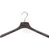 Mainetti Appendini per Camicie, Maglieria, T-Shirt, Vestiti Uomo Donna, Grucce in Plastica, Salvaspazio, Sottili, Effetto Venature Legno, Made in Italy, Set 10 Pezzi, Marrone, Gancio Zincato, 39cm