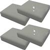 UWOBTN 1/2/4 Piezas Copri Cuscino Divano Esterni Impermeabile, Fodere per Seduta Patio con Cerniera Rimovibili Copriseduta per Interni ed Esterni, Patio, Giardino Mobili in Rattan(A4,50x50x5cm(4pcs))