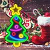 CaCaCook Luci al neon di Natale, 42 x 23 x 3 LED, a forma di albero di Natale, luce USB, lampada notturna per casa, feste, matrimoni, regali per feste, Capodanno, ornamento (blu)