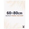 Dutch Frame Factory - Cornice 60x80 cm - Bianco Lucente - Cornice per foto in Plastica con vetro plastico Antiriflesso - Cornice portafoto 60x80 cm - Easy
