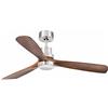 FARO BARCELONA Ventilatore LED Faro Lantau Marrone Legno 33518DC