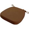 uyeoco Cuscino Sedia Ufficio/Pranzo/Cucina in Lino Confortevole, Imbottitura Sedia Antiscivolo con Lacci, Cuscino di Seduta Trapezio Lavabile con Rivestimento Rimovibile(#7,43X40X35X5cm)