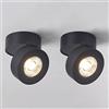 Siet Faretto da soffitto a LED Faretto orientabile a montaggio superficiale regolabile Illuminazione spot da parete per interni Lampada orientabile, Faretti direzionali con alloggiamento in alluminio 7W Mi
