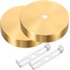 SAFIGLE Base Plafoniera da Soffitto in Rame Oro 2 Pezzi per Lampadario Vintage Moderno Elegante per Soggiorno e Progetti Fai da Te Facile Riparazione