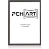 PCH[art] Cornice portafoto New Malmø - Anti-Reflex | Colore: Nero | Dimensioni: 90x120 | Cornice elegante per le tue foto e motivi