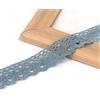 Anevous Nastro in pizzo di cotone, 5 m, vintage, per uncinetto, in pizzo all'uncinetto, per cucito, artigianato, matrimonio, scrapbooking, confezione regalo, 2,5 cm, grigio blu