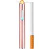 LEILEICAILI Accendino elettrico Mini accendini ricaricabili tramite USB Accendini antivento portatili senza fiamma Possono essere inseriti nella scatola delle sigarette(Rose gold)