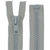 Erlif Cerniera lampo in plastica divisibile, grande fino a 3 metri di lunghezza (grigio chiaro, 200 cm)