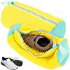 BOBASH 2 pezzi Sacchetti per Scarpe Lavanderia Sacchetto Lavatrice Scarpe Borse per Bucato con Cerniera Riutilizzabile Borsa per Lavatrice Sacchetto per Lavaggio (giallo)