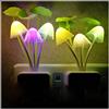 EONANT 2 luci notturne a LED, luci da parete con sensore a fungo a risparmio energetico cambiano colore, luci da comodino con decorazione a fungo, luci notturne per bambini in camera da letto