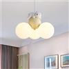 GUANSHAN Lampada a sospensione LED orso addormentato, palloncino, camera da letto, cameretta