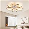YiiNaio legno plafoniera dimmerabile fiore lampadario con telecomando geometrico creativo luce da soffitto lampade camere da bambini camera da letto soggiorno sala da pranzo 70cm led moderna luce sospensione