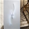 J.SUNUN Applique LED da parete interno,lampade da parete molto luminose Bianco Moderne Bianco freddo 6000K Creativo luci da parete,per Soggiorno Camera da Letto Scala Corridoi 100CM 39.4in 35W 2800LM