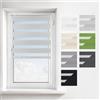 Estika Tenda a rullo giorno e notte senza forare - 30 x 150 cm - Grigio chiaro - per interni, tessuto a doppio strato, semi-trasparente, fissaggio a morsetto (Klemmfix), protezione solare
