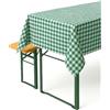 texpot Tovaglia 80 x 80 cm, stile rustico, 100% cotone, motivo a quadri verde/bianco