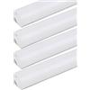 A2ZWORLD 8 Metri di Profilato Alluminio Per Striscia Led, Completo Di Copertura Tappi e Gancio, 4 Kit da 2 Metri Angolare Leggera Slim Bianco Interno 10.5mm (15,8X15,8mm Bianco)