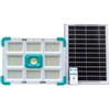 10ELED Lampada Solare LED 100W per Esterni - 188 LED Ultra Luminosi, 850LM, IP66 Impermeabile, 4500mAh, con Telecomando e Pannello Solare