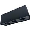 VR VETRINEINRETE Vetrineinrete® Portafaretto triplo orientabile per montaggio esterno mini plafoniera applique da soffitto per faretto cucina soggiorno (Nero)