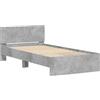 vidaXL Giroletto Testiera Grigio Cemento 100x200 cm Legno Multistrato