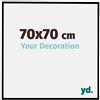 yd. Your Decoration - Cornice 70x70 cm - Nero Opaco - Cornice Decorativa Parete in Plastica con Vetro in acryl - Antiriflesso - 70x70 Cornice - Evry