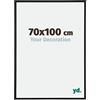 yd. Cornice 70x100 cm - Nero Opaco - Cornice Decorativa Parete in Plastica con Vetro in Acryl - Antiriflesso - Annecy