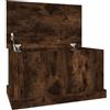 vidaXL Contenitore Rovere Fumo 70x40x38 cm Legno Multistrato, Contenitore portaoggetti, Scatola portautensili, Contenitore di conservazione