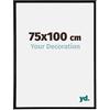 yd. Your Decoration - Cornice 75x100 cm - Nero Lucente - Cornice Decorativa Parete in Plastica con Vetro in acryl - Antiriflesso - 75x100 Cornice - Annecy