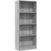 vidaXL Libreria Grigio Sonoma 60x24x143 cm in Legno Multistrato, Mobile Porta Libri, scaffale per Libri, Mobile portaoggetti, Porta Libri