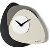 Arti & Mestieri Grease - Orologio da parete di Design 100% Made in Italy - in Ferro, diametro 35 x 35h cm (Nero, fango, avorio e bianco marmo)