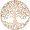 Pomurom Albero della vita, decorazione da parete in legno, 28 cm, geometria sacra, in legno, simbolo spirituale per yoga, meditazione, casa, camera da letto, soggiorno, decorazione da parete