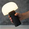 ILOVINIT Lampada da tavolo a fungo per esterni, ricaricabile, senza fili, per patio, impermeabile, portatile, a batteria, con ricarica USB, luce notturna touch dimmerabile per casa/portico/ristorante