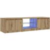 vidaXL Mobile Porta TV con LED Artigianale 140x40x36 cm Multistrato, Supporto TV, Mobile multimediale, consolle TV, Mobile HiFi
