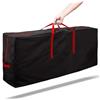Odot Borsa per Albero di Natale, Adatta per Alberi di Natale Alti 2,3 m, Sacco per Albero di Natale Resistente con Cerniera e Manici - Impermeabile Protegge da Polvere (122x38x51cm,Nero)