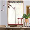 Surwin Noren Giapponese Tenda da Porta, Giapponese Noren Stile Divisorie Lunga Tappezzeria per Finestra Cucina Ristorante Negozio Doorway Decorazione (Prugna Rossa,90x180cm)