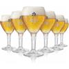 Leffe Bicchieri - Set di 6 bicchieri - 33 cl per bicchiere - Ufficiale Calice Large Stem - Perfetto per bere Blonde, Brown, Ruby, Double, Triple + 6 Beer Mat