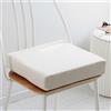 Treer Cuscino per Sedia in Memory Foam, Cuscini Sedie Quadrati - Supporto e Stabilità Perfetti Rivestimento Lavabile per Sedia da Ufficio e Sedia a rotelle (Bianco,45x45x5cm)