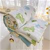 FANSU Copriletto Trapuntato Matrimoniale Singolo Elegante Reversibile Coperta Trapunta Primaverile Estivo Antipolveri Copri Letto per Camera da Letto (150x200cm,Dinosauro Carino)