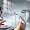 Hiseng Rettangolo Adesivi per Piastrelle da Cucina, Hiser 3D Marmo Stampa Mosaico Impermeabile Adesivo da Parete Formato Autoadesivo Decorativo per Bagno Decorazioni, 30x15cm (Blu,16Pezzi)