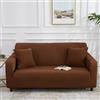 Odot Copridivano 4/3/2/1 Posti,Colori Solidi Moderni ed Eleganti Copridivano Elasticizzato Universale, Copri Divano AntiGraffio, Copri Divano con Braccioli, Fodera Divano (caffè,2 Posti)