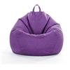 FANSU Copertura per Poltrona Sacco Puff Poltrona Senza Riempimento, Lino Tinta Unita Pouf Poltrona con Zip Poltrona a Sacco per Adulti e Bambini Interni, Casa, Soggiorno (XXXL,Viola)