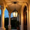 ChaoZan Lanterna Esterno Pendente Alluminio Nero Rustica E27 Impermeabile Lampada a sospensione Metallo Antico Lampadario Semplicità Plafoniera Paralume per Corridoio Giardino Gazebo Cucina