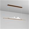 Klobvtt Linea di lampadari a LED Illuminazione a sospensione Apparecchio a soffitto Lampada a sospensione tradizionale orientale, lampadari lineari a strisce Plafoniere per isola cucina, soggiorno, ba