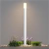 doporro Lampione da Giardino LED 3000K, Palo Luce Esterno Quadrato IP65 in Alluminio Bianco Opaco H80cm, Luce Calda per Vialetti, Giardini, Cortili e Ingressi