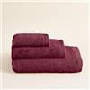 BOHEME | Set di 3 Asciugamani Serenity | Viola | 1(30x50) + 1(50x100) + 1(70x140) | 100% Cotone Pettinato | 600 g/m² | Morbidi, Assorbenti e ad Asciugatura Rapida | Lavabili in Lavatrice | Uso
